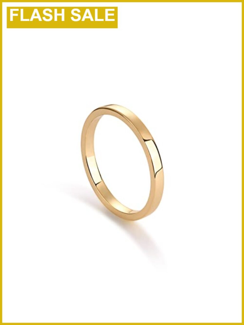 14K Gold Plated Twist Stacking Ring Bands for Women Hypoallergenic